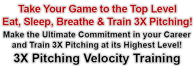 Take Your Game to the Top Level Eat, Sleep, Breathe & Train 3X Pitching!