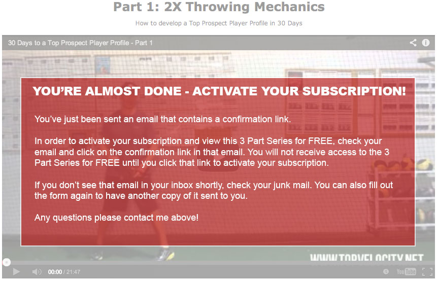 Confirm Your Email to Activate Subscription
