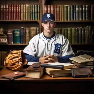 baseball player studying pitching instruction