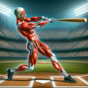 what muscles are used in hitting a baseball