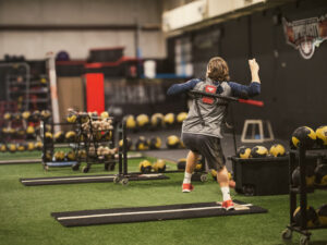 player living and training at top velocity baseball center 
